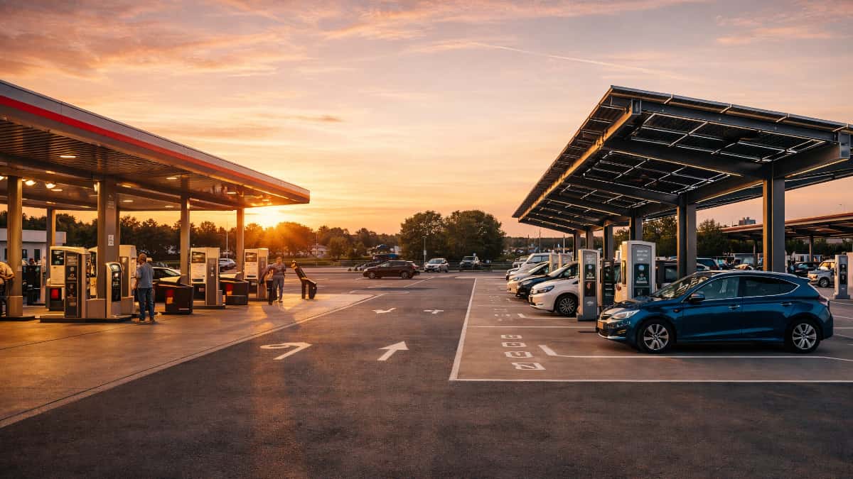 Stations-service & bornes de recharge : le rôle des ombrières comme signature des nouvelles stations