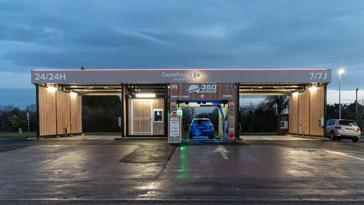 Station de lavage Carrefour Market Cabourg réalisée par AMD