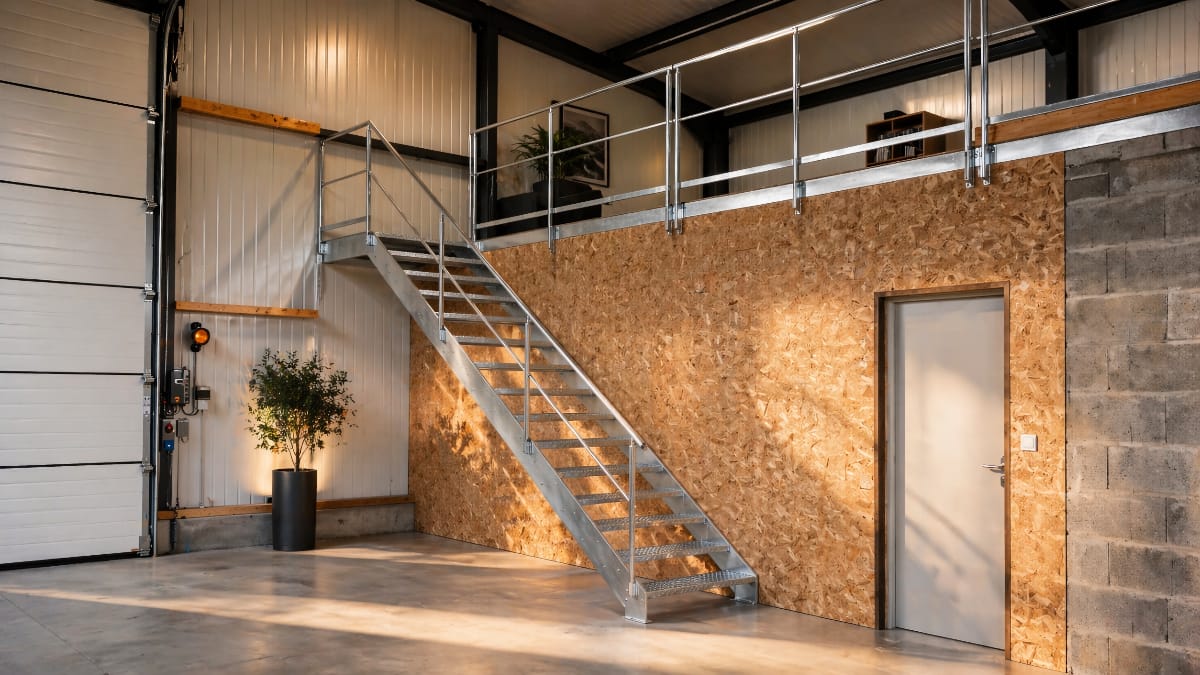 Escalier métallique droit sur mesure AMD